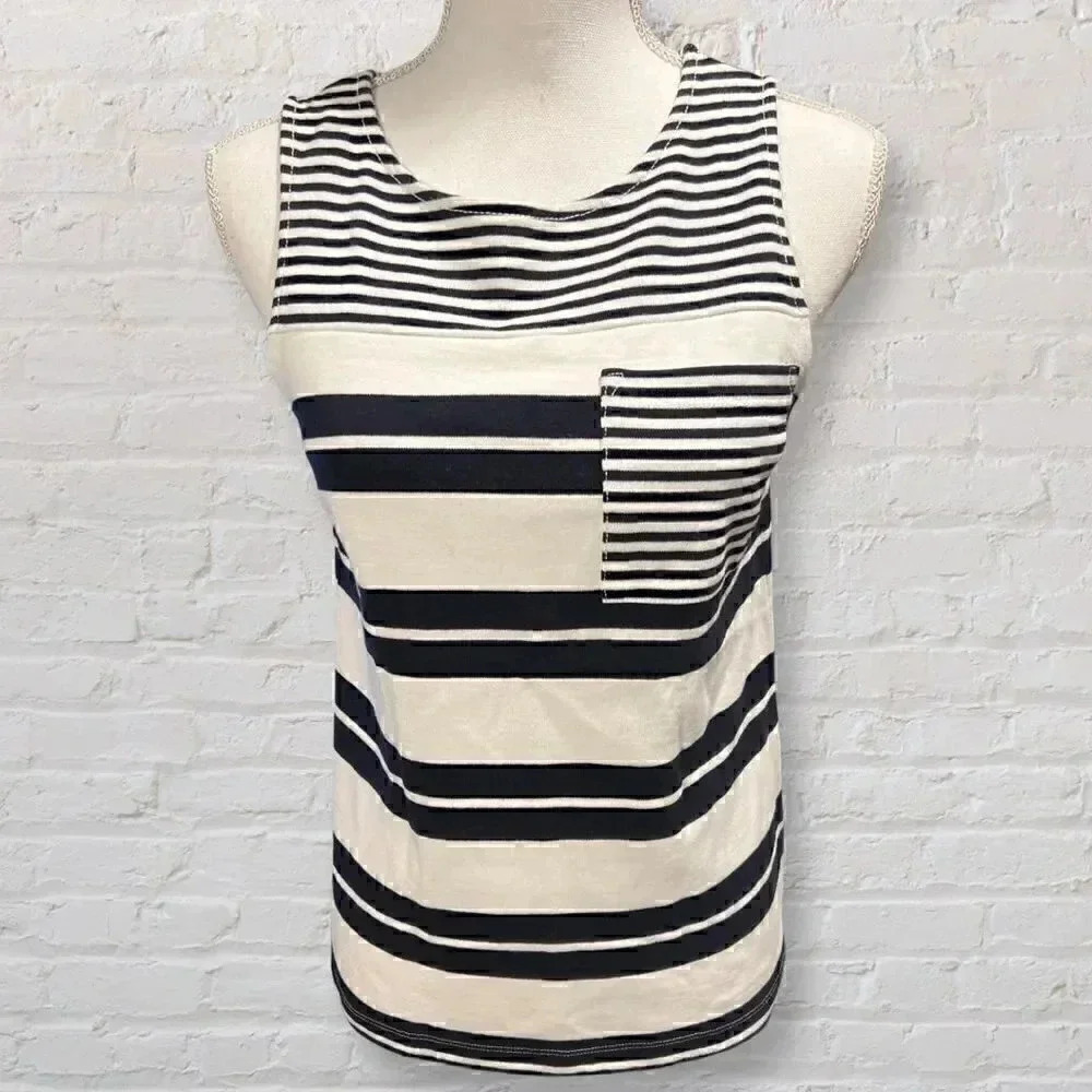 Banana Republic Stripped Short Sleeve Blouse Size XS​